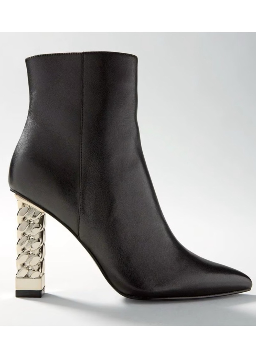 WHBM CHAIN HIGH HEEL BOOTIE